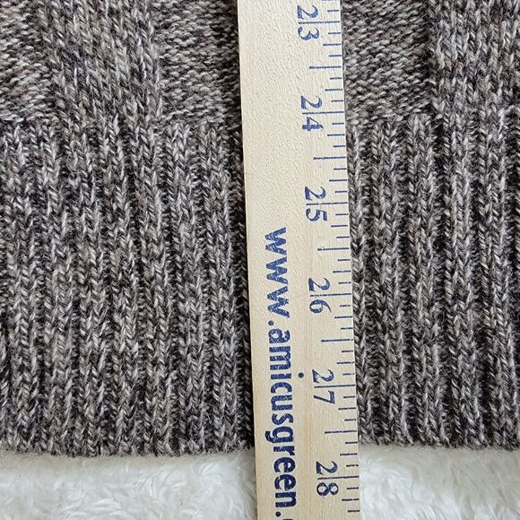 Jos A Bank Wool Blend V-neck Shawl Collar Grandpa Cardigan Suede Elbow Patches L - Picture 13 of 16